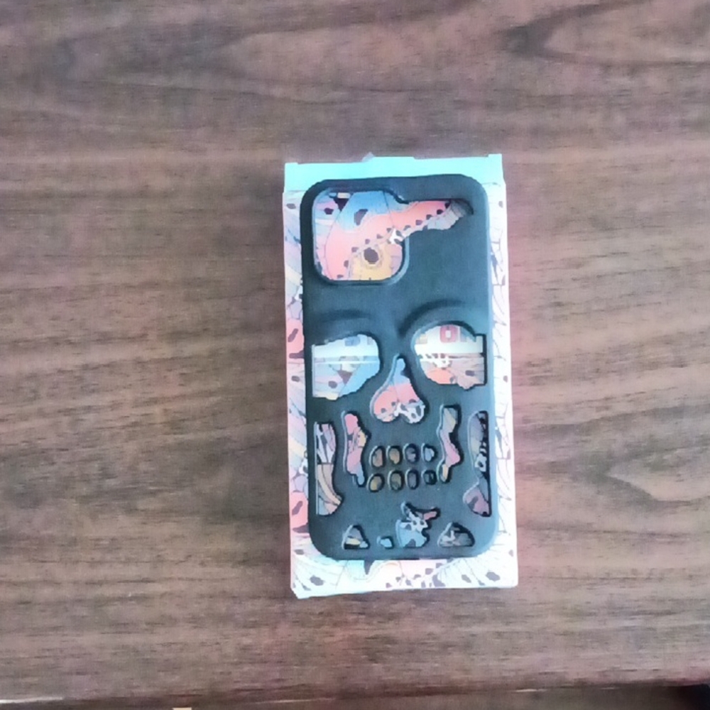 Skull Design Black Phone Case